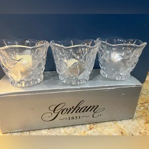 Gorham lady Anne candle votives set of 3